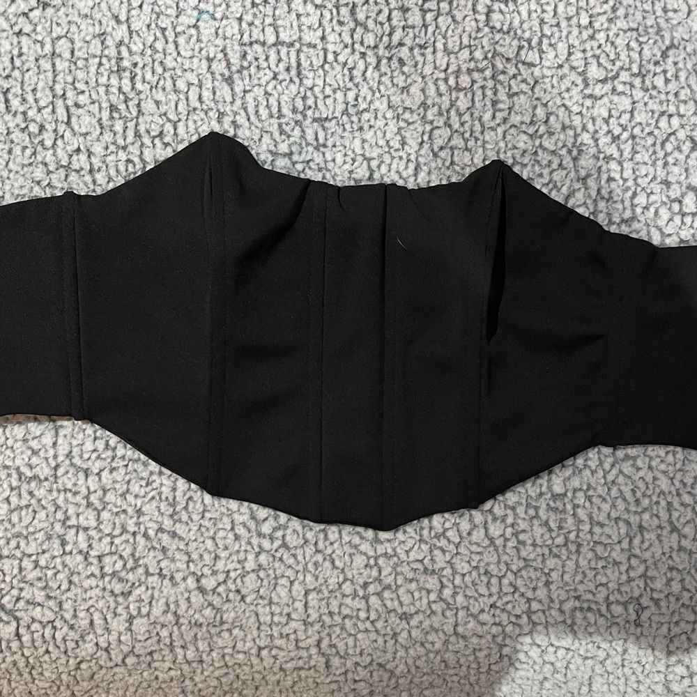Black zip up tube top